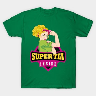 Super Tia Spanish Aunt Superhero Camisa T-shirt Cute Gift T-Shirt